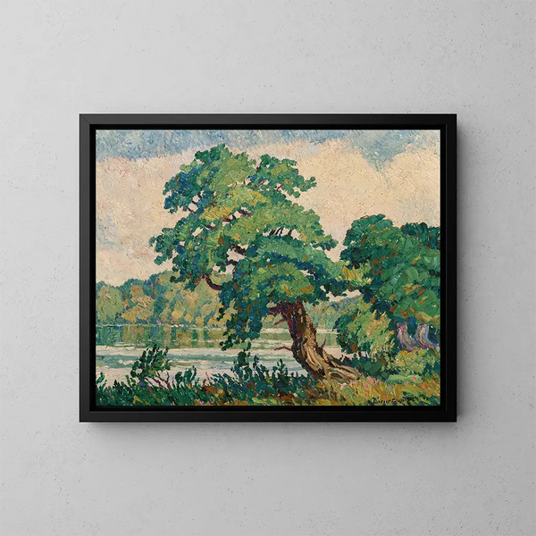 Kleine rivier Arkansas - Birger Sandzén — ingelijst kunstwerk aan de muur