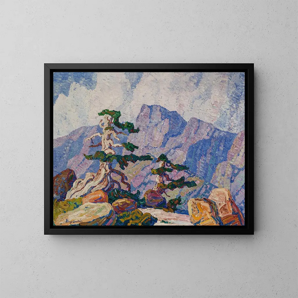 Dicht bij de rand van de bomen, Rocky Mountains, Colorado - Birger Sandzén — ingelijst kunstwerk aan de muur