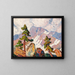 Landschap van de Rocky Mountains - Birger Sandzén — ingelijst kunstwerk aan de muur
