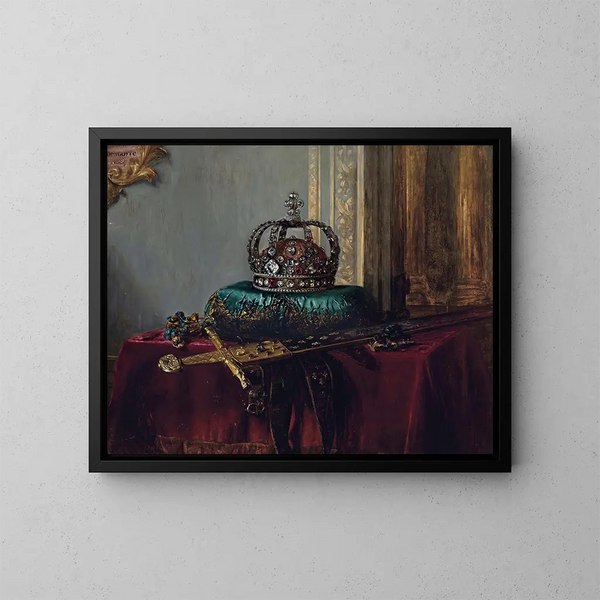 De juwelen van de kroon - Blaise-Alexandre Desgoffe — ingelijst kunstwerk aan de muur
