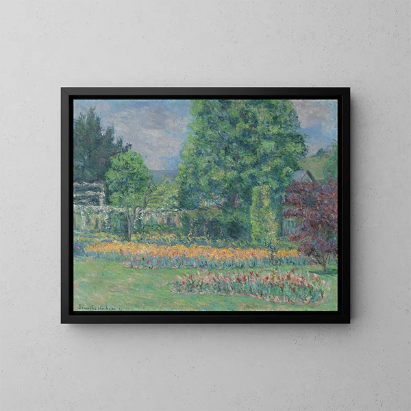 Het tuin van Giverny - Blanche Hoschedé-Monet — ingelijst kunstwerk aan de muur