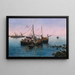 In de haven - Blas Olleros y Quintana — ingelijst kunstwerk aan de muur