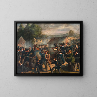 Bonaventura Emler - Der Kampf an der Taborbrcke in der Leopoldstadt am 6 Oktober 1848.webp