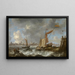 View of Flushing - Bonaventura Peeters the Elder — framed artwork on a wall