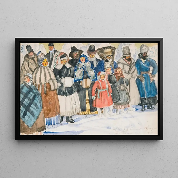 Boris Kustodiev - Design For The Spectators In The Power Of The Fiend.webp