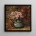 Bloemenmandje met chrysanten en goudsbloemen - Olga Wisinger-Florian — wandpresentatie van het kunstwerk