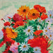 van een boeket madeliefjes, goudsbloemen en geraniums - Albert Marquet — gepresenteerd in een interieur