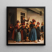 Brn voor het postkantoor na de aankomst van de post - Julius Exner — wandpresentatie van het kunstwerk
