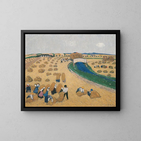 De Oogst - Broncia Koller-Pinell — ingelijst kunstwerk aan de muur