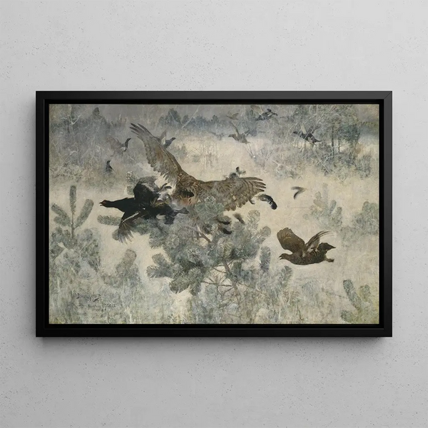 Bruno Liljefors - Hawk and BlackGame.webp