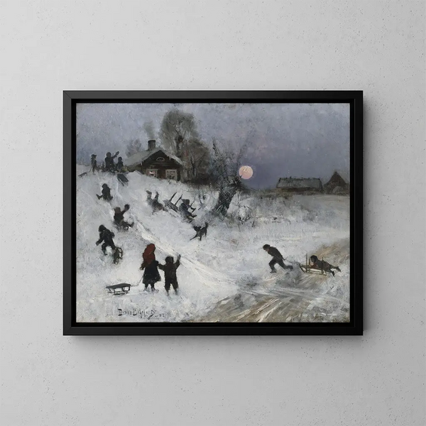 Slee - Bruno Liljefors — ingelijst kunstwerk aan de muur