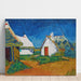Reproductie van het schilderij Witte hutten in Saintes-Maries - Vincent van Gogh
