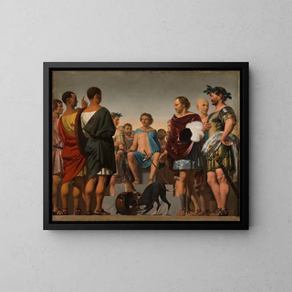 Caesar Van Everdingen - Lycurgus the Spartan demonstrates the importance of good education by comparing the behaviour of two dogs.webp