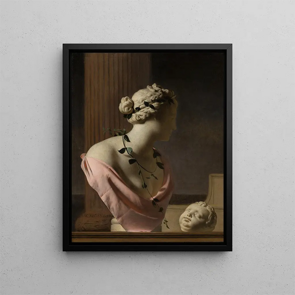 Caesar Van Everdingen - Trompe lOeil with a Bust of Venus.webp