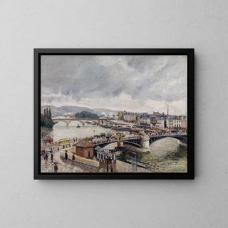 Camille Pissarro - Blick auf die Grosse Brcke zu Rouen bei Regenstimmung.webp