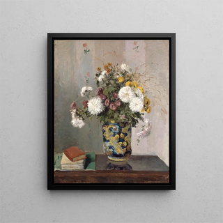 Camille Pissarro - Chrysanthemums in a Chinese Vase.webp