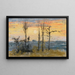 Zonsondergang - Camille Pissarro — ingelijst kunstwerk aan de muur