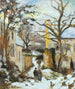 La Maison Rondest sous la neige Pontoise ou Chemin de l'Hermitage Pontoise sous la neige - Camille Pissarro — artwork view