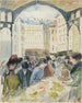Les Halles centrales le marché aux légumes - Camille Pissarro — weergave van het kunstwerk