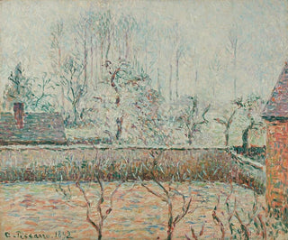 Camille Pissarro - Paysage Avec Maisons Et Mur De Clture Givre Et Brume ragny.webp