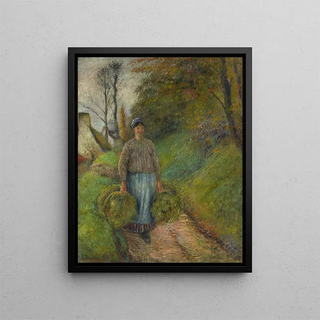 Camille Pissarro - Peasant Woman Carrying Two Bundles of Hay (1).webp