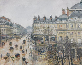 Camille Pissarro - Place du Thtre Franais Paris Rain.webp