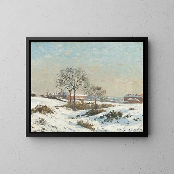Sneeuwlandschap in South Norwood - Camille Pissarro — ingelijst kunstwerk aan de muur