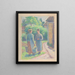Twee vrouwen in een tuin - Camille Pissarro — ingelijst kunstwerk aan de muur