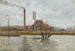 Fabriek Saint-Ouen-l'Aumône De overstroming van de Oise - Camille Pissarro — weergave van het kunstwerk