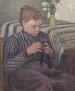 Vrouwelijke Hersteller - Camille Pissarro — weergave van het kunstwerk