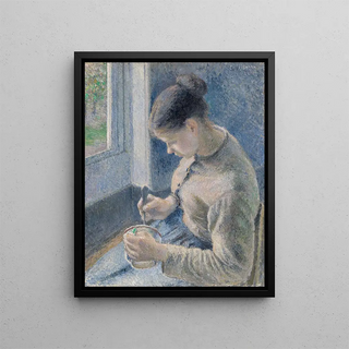 Camille Pissarro - Young Peasant Having Her Coffee.webp