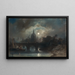 Uitzicht op een stad in de nacht - Camille Roqueplan — ingelijst kunstwerk aan de muur