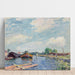 Reproductie van het schilderij van het Canal du Loing à Saint-Mammès - Alfred Sisley