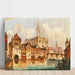 Reproductie van het schilderij Canal près de la Cathédrale de Strasbourg par Ferdinand Lepie