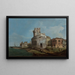 Caprice vénitien met een ovale kerk vlakbij de lagune - Canaletto — ingelijst kunstwerk aan de muur