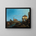 van een eiland in de lagune met een poort en een kerk - Canaletto — ingelijst kunstwerk aan de muur