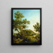 Landschap Engels Capriccio met een paleis - Canaletto — ingelijst kunstwerk aan de muur