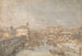 Padoue, de rivier Bacchiglione en de Porta Portello - Canaletto — weergave van het kunstwerk