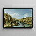 Le Grand Canal près du pont du Rialto Venise - Canaletto — ingelijst kunstwerk aan de muur