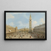 La Piazza San Marco in Venetië kijkend naar het oosten richting de basiliek - Canaletto — ingelijst kunstwerk aan de muur