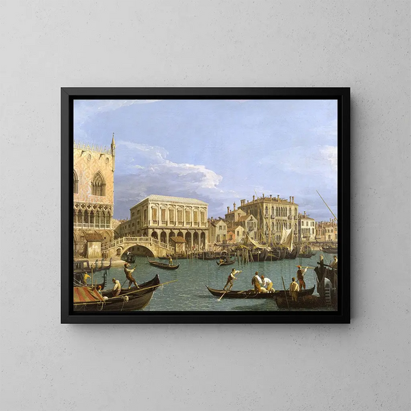 Vue de la Riva degli Schiavoni à Venise - Canaletto — ingelijst kunstwerk aan de muur