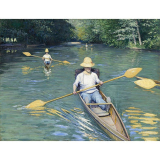 Canoë sur la rivière Yerres - Gustave Caillebotte | Reproduction Tableau Décoration murale affiche copie