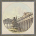 Caprice architecturaal Interieur van een tempelruïne met een standbeeld van Jupiter die dondert en een figuratie van personages - Victor-Jean Nicolle — gepresenteerd in een interieur