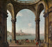 Caprice met Sint Paulus en de oude brug van Londen - Antonio Joli — weergave van het kunstwerk