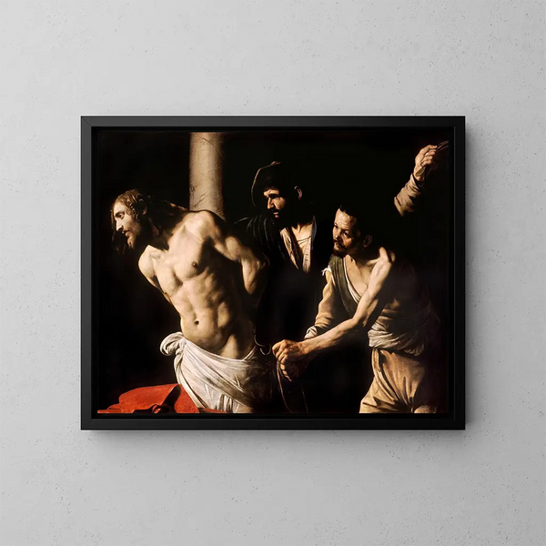 Christus aan de pilaar - Caravaggio — ingelijst kunstwerk aan de muur