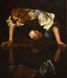 Narcissus - Caravaggio — weergave van het kunstwerk