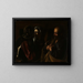 De verloochening van Sint-Pieter - Caravaggio — ingelijst kunstwerk aan de muur