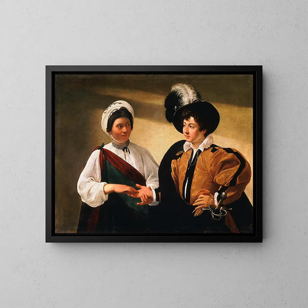 De ziener - Le Caravage — ingelijst kunstwerk aan de muur