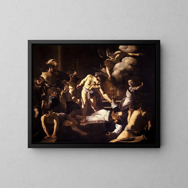 Het Martelaarschap van Sint-Matthijs - Caravaggio — ingelijst kunstwerk aan de muur