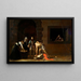 De Onthoofding van Johannes de Doper - Caravaggio — ingelijst kunstwerk aan de muur